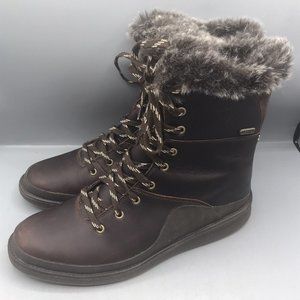 Merrell Womens Tremblant Ezra Lace Waterproof Boots Ice Plus J95306 Sz 9 Vibram